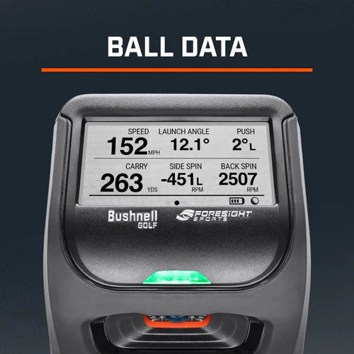 Bushnell Launch Pro Launch Monitor Ball Data Screen